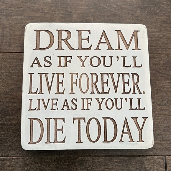 ✨Host Pick✨Inspirational Stone Quote Coasters, Wall Hangings, Beige Off White - Picture 3 of 4